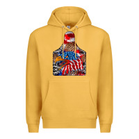Mustard America Premium Hoodie - CowhideDigitalArt