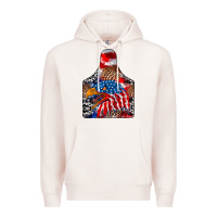 Pale Pink America Premium Hoodie - CowhideDigitalArt