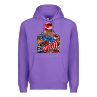 Purple America Premium Hoodie - CowhideDigitalArt