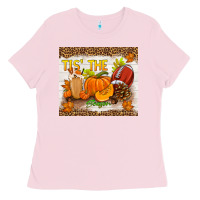 Bubblegum Pink tis the season fall Ladies Tee - TumblerDesignByShophia