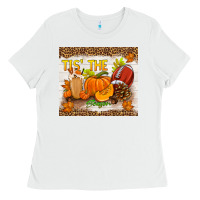 White tis the season fall Ladies Tee - TumblerDesignByShophia