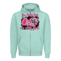 Seafoam in october we wear pink cheer Zipper Hoodie - BarkalooDesign