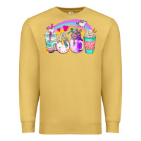 Antique Gold unicorn coffee cups Premium Sweatshirt - AdoDesignShop