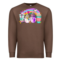 Chestnut unicorn coffee cups Premium Sweatshirt - AdoDesignShop