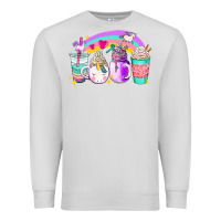 Dove Grey unicorn coffee cups Premium Sweatshirt - AdoDesignShop