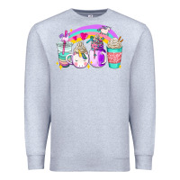 Heather Grey unicorn coffee cups Premium Sweatshirt - AdoDesignShop