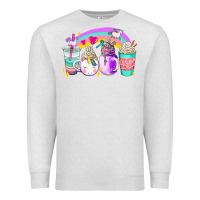 Oatmeal Heather unicorn coffee cups Premium Sweatshirt - AdoDesignShop