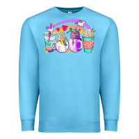 Ocean Blue unicorn coffee cups Premium Sweatshirt - AdoDesignShop