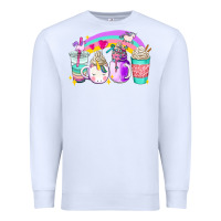 White unicorn coffee cups Premium Sweatshirt - AdoDesignShop