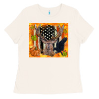 Bone crow and deer hunting fall camouflage Ladies Tee - TumblerDesignByShophia