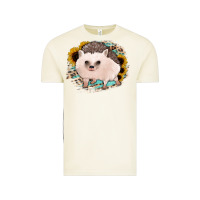 Vintage Arctic hedgehog with sunflowers and leopard Vintage Tee - Jasminsmagicworld