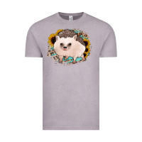 Vintage Zinc hedgehog with sunflowers and leopard Vintage Tee - Jasminsmagicworld