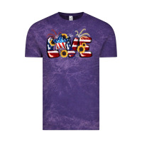Cloud Purple Love 4th of july Vintage Tee - CowGirlArtShop
