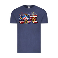 Vintage Denim Love 4th of july Vintage Tee - CowGirlArtShop