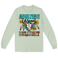 Matcha adulting is some bullshit Long Sleeve Tee - OliviaCreatesArt