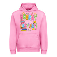 Fuchsia Pink hooray for the last day white Urban Hoodie - JahusDesignShop