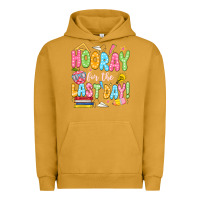 Pigment Peanut Butter hooray for the last day white Urban Hoodie - JahusDesignShop