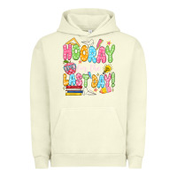 Pigment Pistachio hooray for the last day white Urban Hoodie - JahusDesignShop