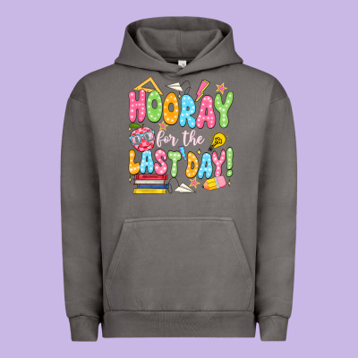 Hooray For The Last Day White Urban Hoodie Designed By Jahusdesignshop