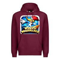 Burgundy #woody woodpecker character Premium Hoodie - longCreatives