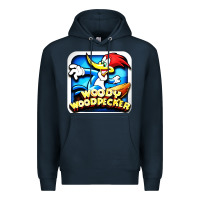 Navy #woody woodpecker character Premium Hoodie - longCreatives