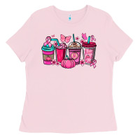 Bubblegum Pink Cancer coffee cups Cancer Awareness Ladies Tee - HowdyJamesFarm