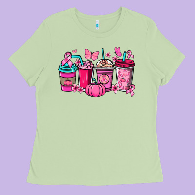 Cancer Coffee Cups Cancer Awareness Ladies Tee Designed By Howdyjamesfarm