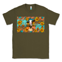 Army Green Fall cow Classic Tee - Artiststas