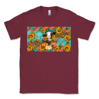Burgundy Fall cow Classic Tee - Artiststas