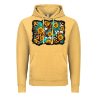 Vintage Mustard cowhide leopard turquoise sunflowers pattern olivia Vintage Hoodie - OliviaCreatesArt