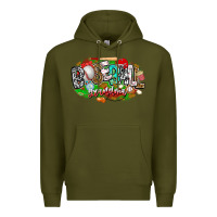 Army Green baseball grandma Premium Hoodie - CowhideDigitalArt
