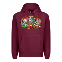 Burgundy baseball grandma Premium Hoodie - CowhideDigitalArt
