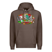 Coffee baseball grandma Premium Hoodie - CowhideDigitalArt
