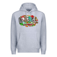 Heather Grey baseball grandma Premium Hoodie - CowhideDigitalArt
