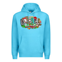 Ocean Blue baseball grandma Premium Hoodie - CowhideDigitalArt