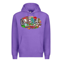 Purple baseball grandma Premium Hoodie - CowhideDigitalArt