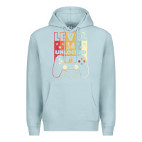 Blue Mist level 34 unlocked shirt video gamer 34th birthday gifts tee t shirt Premium Hoodie - longCreatives