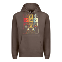 Coffee level 34 unlocked shirt video gamer 34th birthday gifts tee t shirt Premium Hoodie - longCreatives