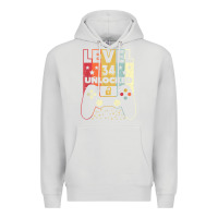Dove Grey level 34 unlocked shirt video gamer 34th birthday gifts tee t shirt Premium Hoodie - longCreatives