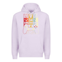 Lilac level 34 unlocked shirt video gamer 34th birthday gifts tee t shirt Premium Hoodie - longCreatives