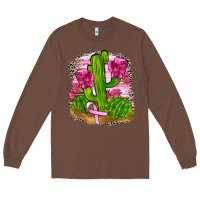 Chestnut breast cancer cactus Long Sleeve Tee - FaDigitalArtStudio
