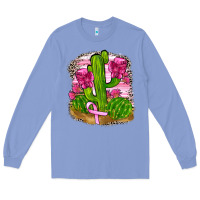 Colony Blue breast cancer cactus Long Sleeve Tee - FaDigitalArtStudio