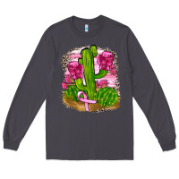 Smoke breast cancer cactus Long Sleeve Tee - FaDigitalArtStudio