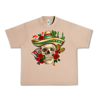 Burro Di de los muertos with roses Mexico Urban Heavy Tee - HowdyJamesFarm