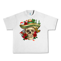 Lunar Rock Di de los muertos with roses Mexico Urban Heavy Tee - HowdyJamesFarm