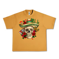 Peanut Butter Di de los muertos with roses Mexico Urban Heavy Tee - HowdyJamesFarm