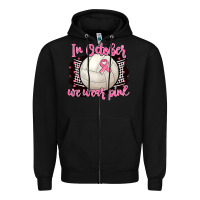 Black in october we wear pink volleyball Zipper Hoodie - BarkalooDesign