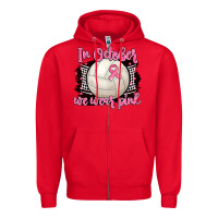 Red in october we wear pink volleyball Zipper Hoodie - BarkalooDesign