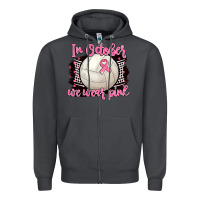 Smoke in october we wear pink volleyball Zipper Hoodie - BarkalooDesign