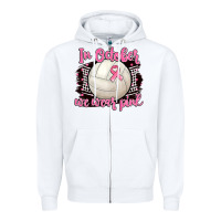 White in october we wear pink volleyball Zipper Hoodie - BarkalooDesign